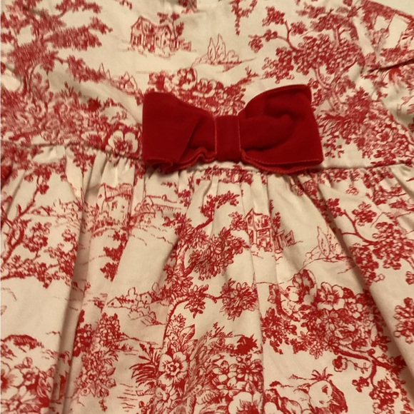Janie and Jack Red Toile Print Dress - Picture 8 of 16
